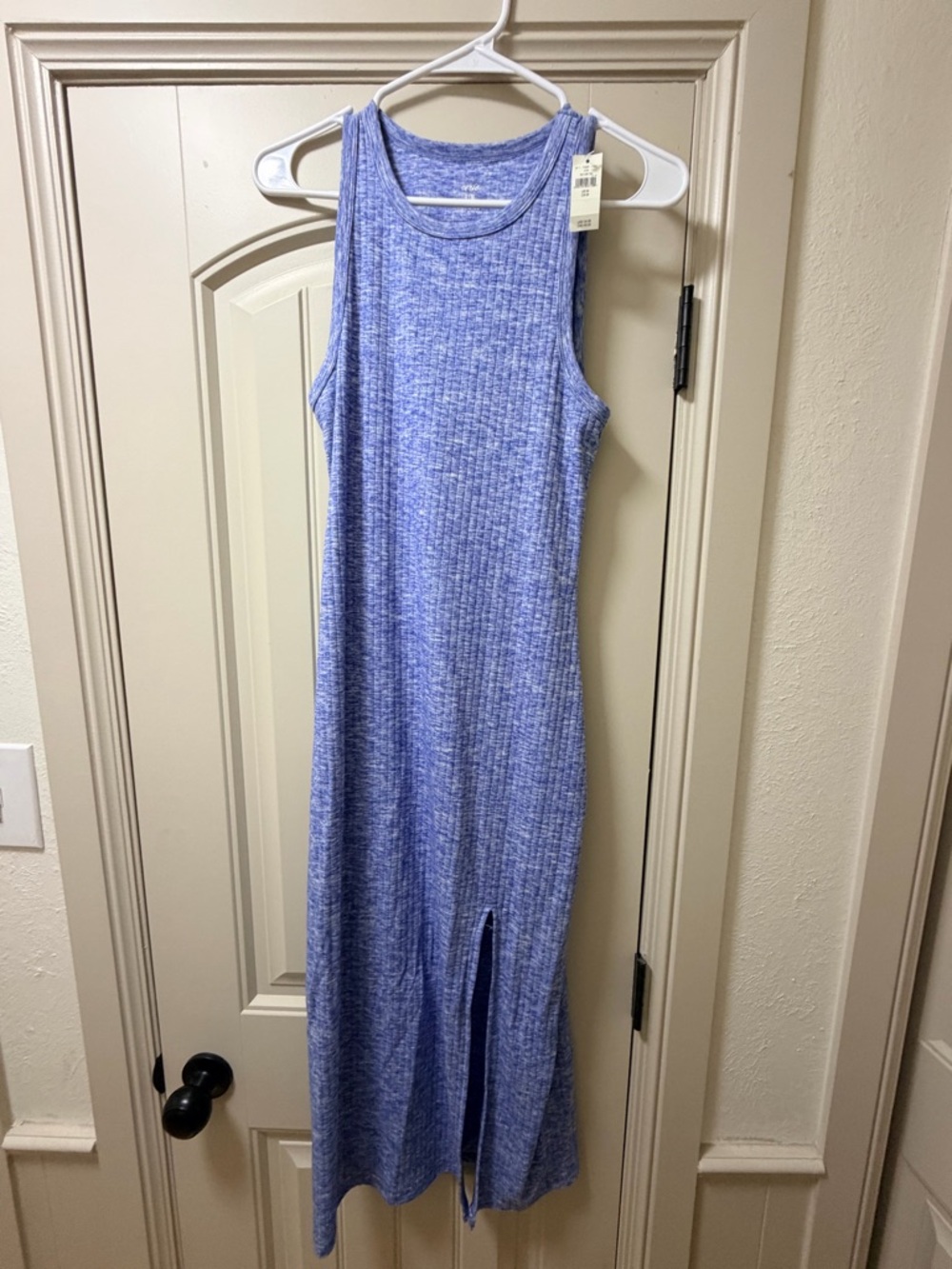 aerie Lavender Ribbed Tank Maxi Dress